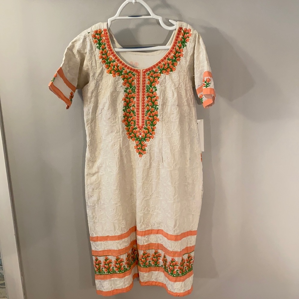 Gorgeous handmade embroidered top with side slits